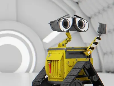 sci-fi  robot   wall-e  rigged animated character 3D model
