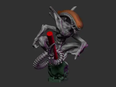ALIEN XENOMORPH PEN HOLDER 3D print model