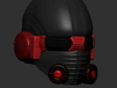helmet high poly sculpt 3d printable 3D model 3D model 8