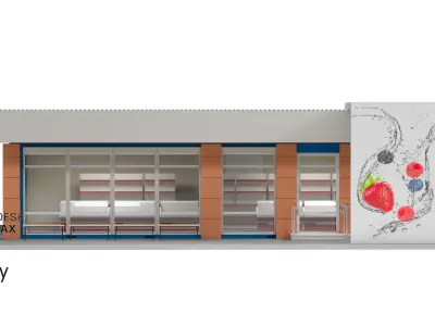 Mini market store 3D model