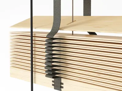 Wooden Blinds Set 15 3D model