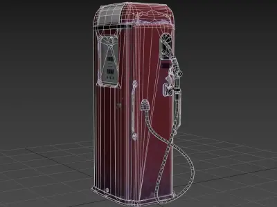 Gas pump Low-poly 3D model