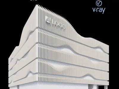 Modern Office Building 003 3D model