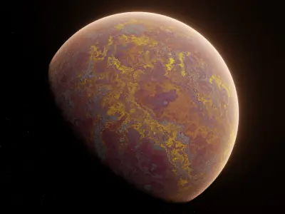 Planet Space Ready to game Low-poly 3D model