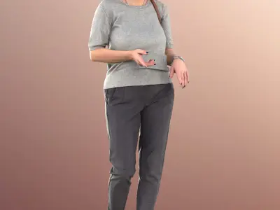 Bridget 11256 - Casual Woman Walking Outside Low-poly 3D model