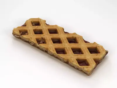 Short Bread Wafer Biscuit 3D model