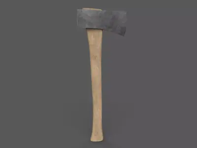 Felling Axe Low-poly 3D model