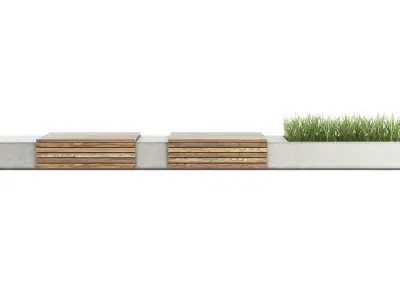 MODERN BENCH 3D model shop
