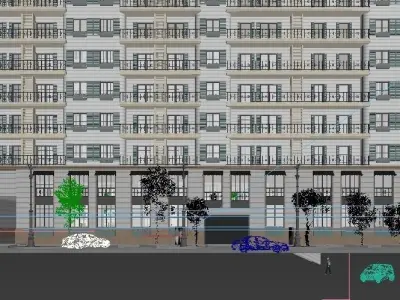 Residental Complex and Hotel 3D model