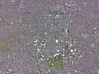 Thiruvananthapuram - 3D City Model Low-poly 3D model