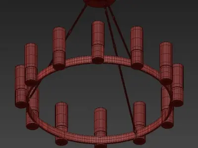 Contessa Single Tier Chandelier 3D model