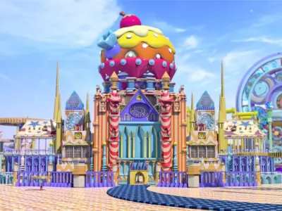 Cartoon amusement park amusement park amusement park equipment 3D model