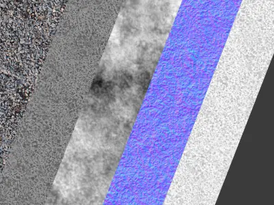 Pebbles Ground PBR 3D model