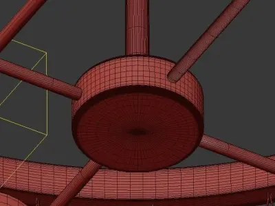 Crisscross Pendant Semi Flush 3D model