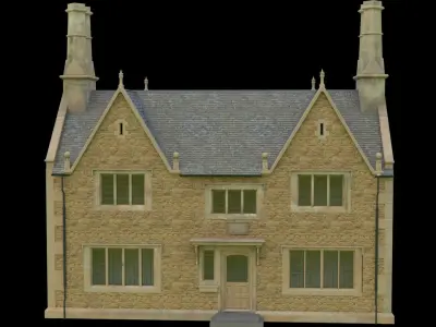 An English Village Cottage or House 3D model