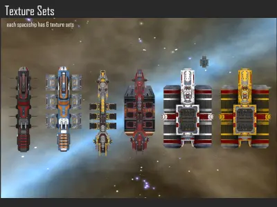 2D Civilian Ships Collection III Texture