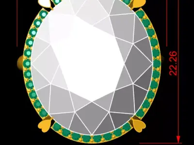 women ring 82 3D print model