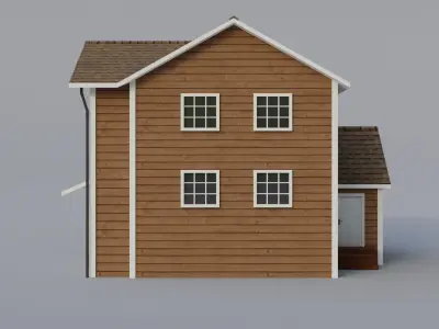 Low Poly house 4 Low-poly 3D model