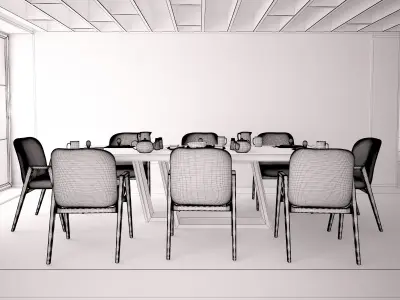 Home and Restaurant - The Dining Table 07 3D model