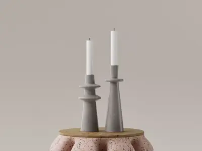 Set Porta velas - Candelabro 3D print model