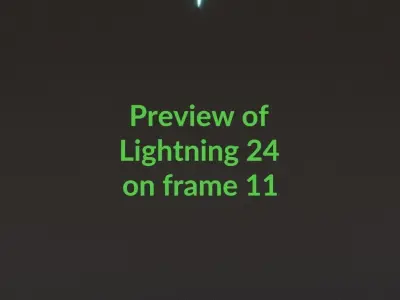 Animated Lightning v24 Low-poly 3D model