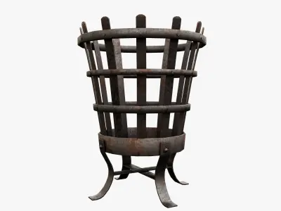 Iron Brazier Low-poly 3D model