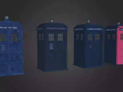 1980 TARDIS Police Box 3D model