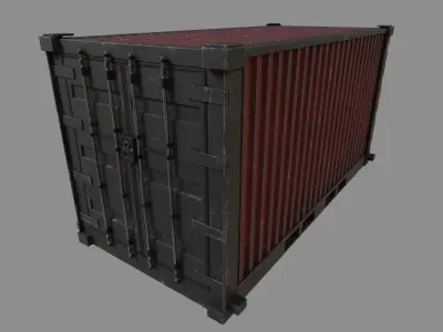 Scifi Shipping Container Low-poly 3D model