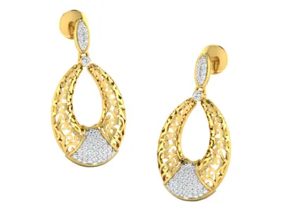 Pendant Earring Set 3dm STL OBJ FBX Render Details 3D print model 3