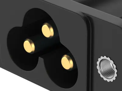 IEC 320 C6 Female 3D model