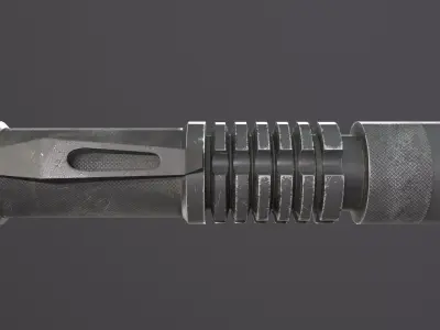 LED Flashlight Low-poly 3D model