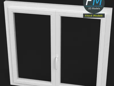 Window double flat 3D model