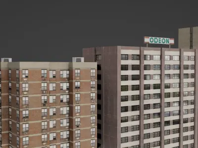 City Pack Low-Poly Building Collection Low-poly 3D model