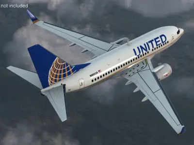  United Airlines Boeing 737-600 with Interior 