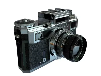 Kiev Camera 4M 1977-1987 Low Poly Low-poly 3D model