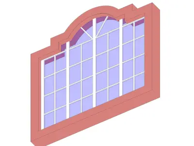 Colonial style casement window 3D model