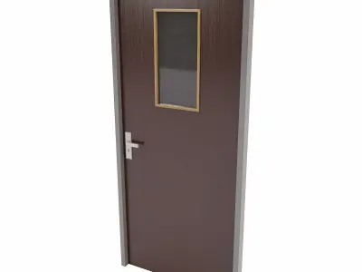 Kitchen door   Low-poly 3D model