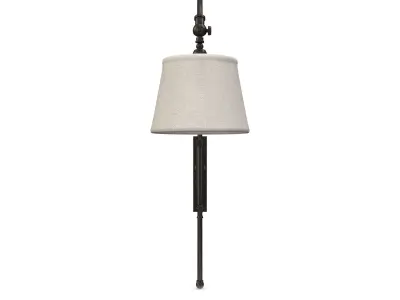 Adjustable Arc Sconce Burlap Antiqe Bronze Free 3D model