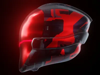 Sci-Fi helmet game ready Low-poly 3D model