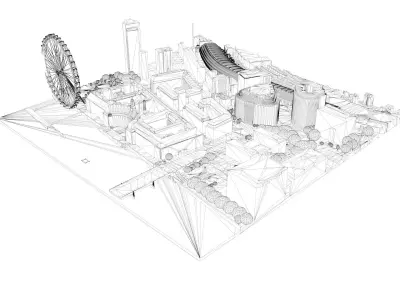 London city tile Level 2 block TQ3079 North East 3D model