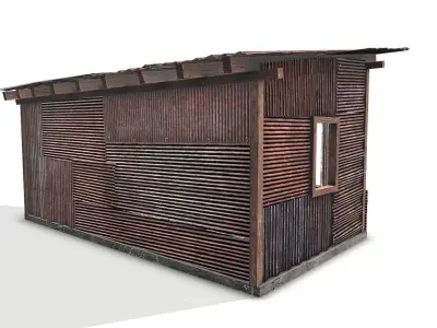 Metal Plates Shed 2 Low-poly 3D model