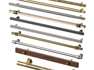 Furniture handle set by Meraki 3D model