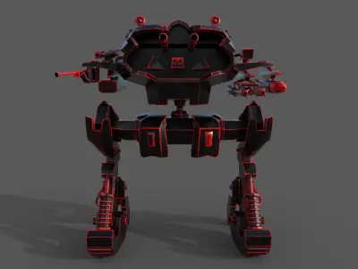 Mech Military Low-poly 3D model