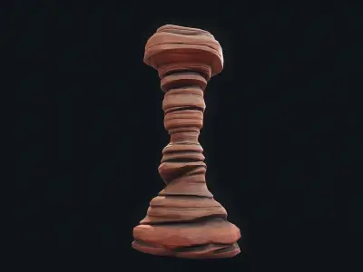 Stylized Desert Rock 2 Low-poly 3D model