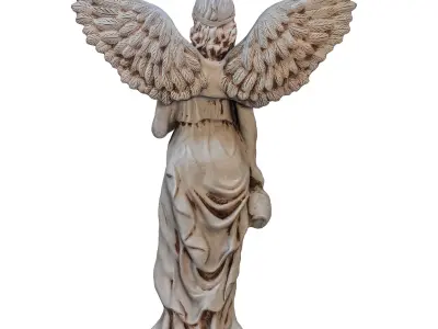 angel sculpt polygon Low-poly 3D model