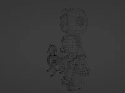 Z-35 Friendly Robot Low-poly 3D model