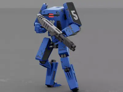 BATTLE DROID X-2000  RIGGED 3D model