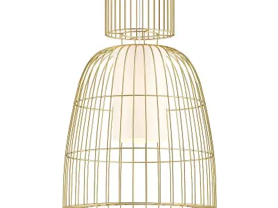 Untitled apollo pendant light in gold 3D model