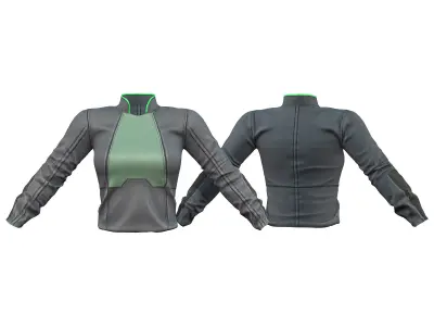 Sci-fi Helmet Uniform Boots Outfit Low-poly 3D model