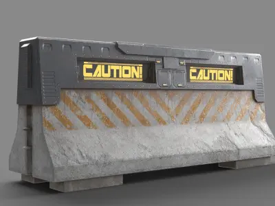 Cyberpunk Barrier 3D model